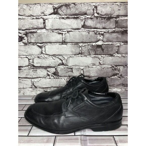 Rockport Adiprene Black Leather Oxfords Lace Up Casual Shoes Men’s Sz 11 US/45EU - Picture 13 of 16